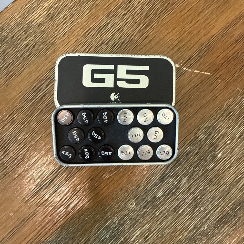Logitech G5 Gaming Mouse Weight Tuning Kit 1.7g 4.5g Weights Full Tin Case